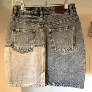 RVCA Two-toned Denim Skirt